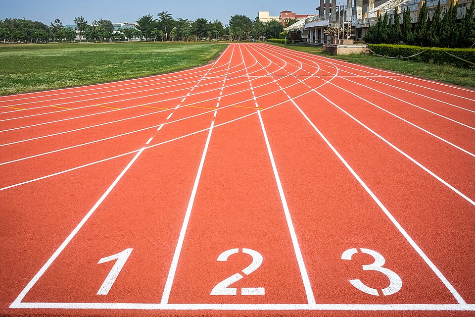 陸上競技場のトラック