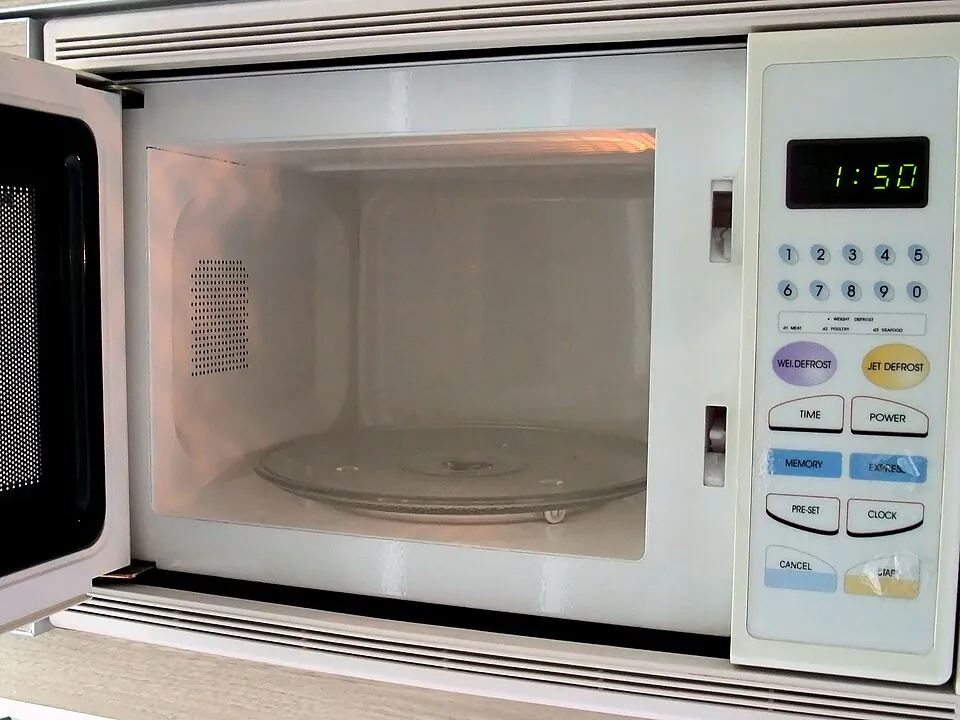 電子レンジの中